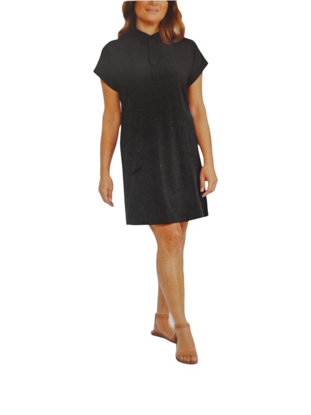 Hi-Tec Active Comfort Short Sleeve Stretch Pocket Mini Dress New Black Size S